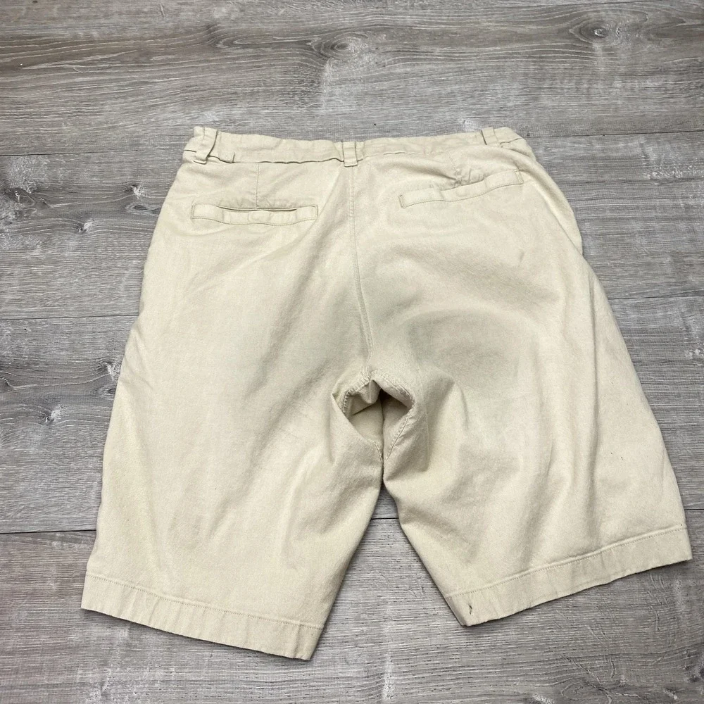 Lululemon Shorts Mens 30 Beige Canvas Chino Flat‎ Front Pockets Casual Summer